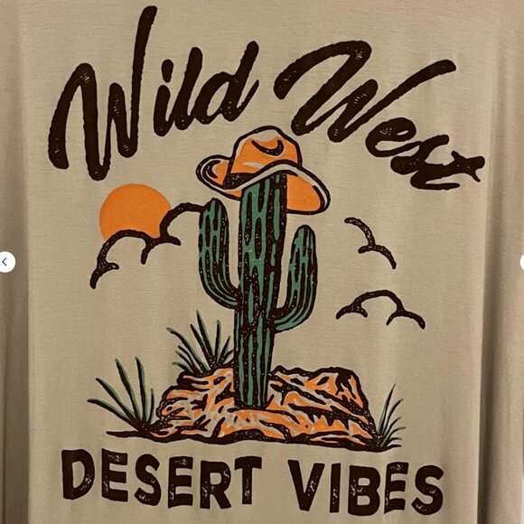 Casual Desert Vibes Graphic oversized tee shirt top - Picture 3 of 3